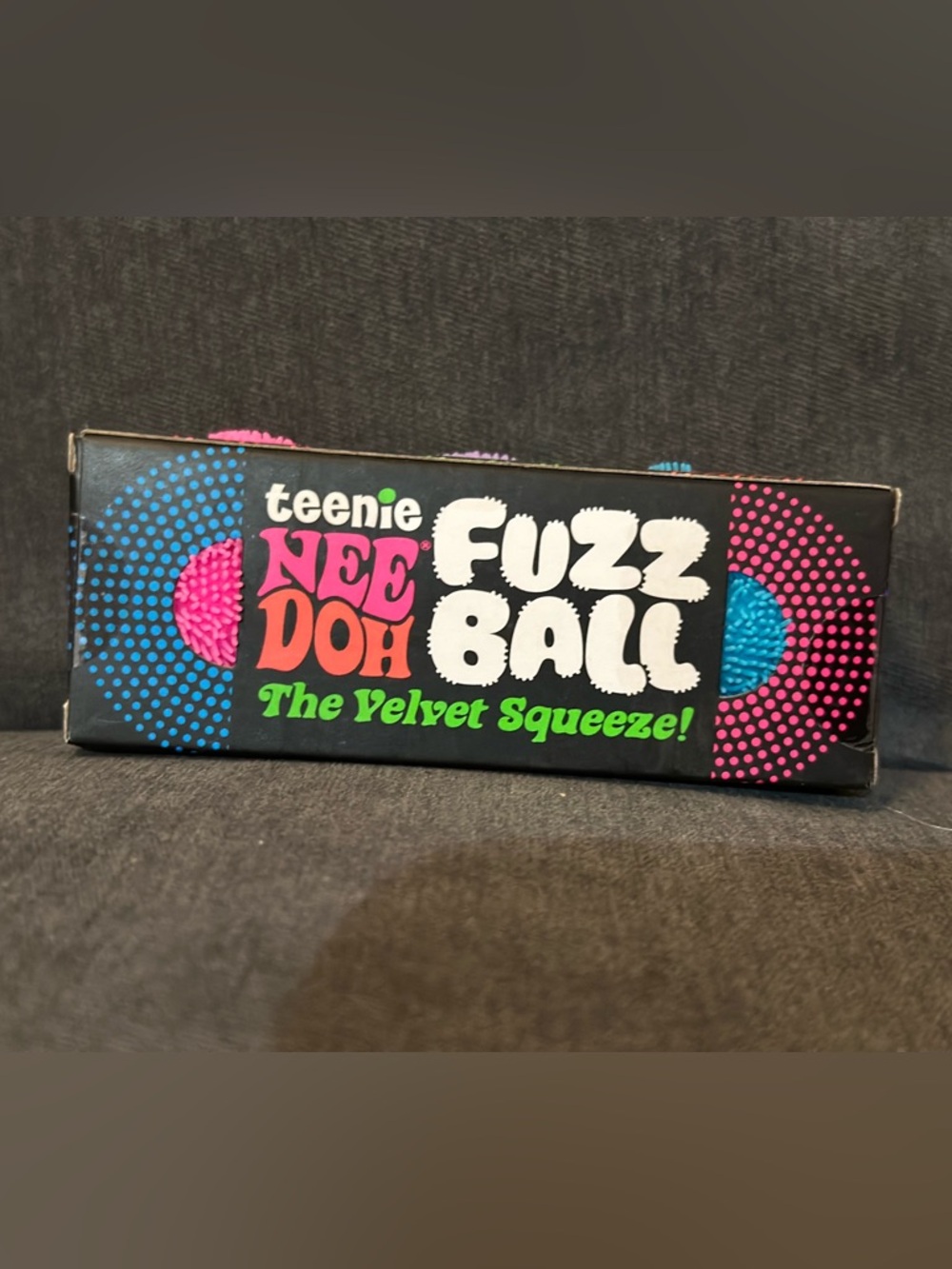 Teenie NeeDOH Fuzz Ball Squishy - Trio Pack (Blue, Pink, Purple)